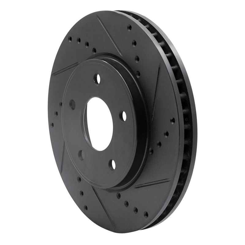 Chevrolet City Express Brake Rotor (1) - Front Right - R1 Concepts - Drilled & Slotted - Black - `11-`25